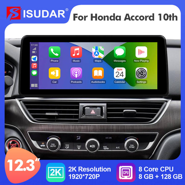 10.1 Inch Android Car Stereo For Honda Accord 2018-2022 With 360 Camera & Wireless CarPlay