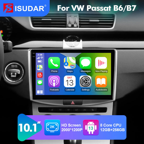 8-Kern CarPlay TPMS 64GB Kamera Android 14 DAB+ Autoradio Für VW Passat B6/ B7/CC