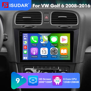 NEW! Android 10-Android 13 QLED Android Auto 9” Car Radio  For Volkswagen VW Golf 6 2008-2016