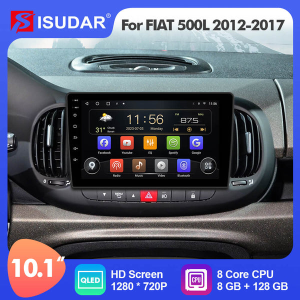 Autoradio Android 14 Per Fiat 500L - 7 Pollici, 4GB+64GB, CarPlay, GPS, DAB+, Bluetooth - Foto 2