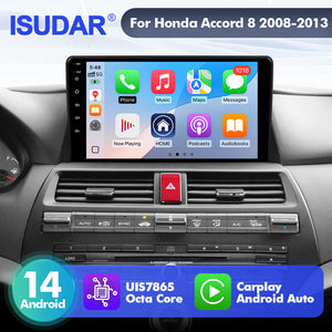 For Honda Accord 8 2008-2013 Upgrade from T72 - T75 Android 14 UIS7865 Car Radio