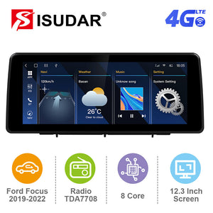 ISUDAR 12.3 Inch Android 12 Car Radio For Ford Focus 2019-2022 Auto Multimedia Stereo Player