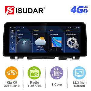 ISUDAR 12.3 Inch Android 12 Car Radio For KIA K5 Optima 2016-2019 GPS Auto Multimedia