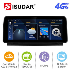 ISUDAR 12.3 Inch Android 12 Car Radio For MAZDA 6 Atenza 2014-2016 CX5 CX-5 CX 5 2013-2015