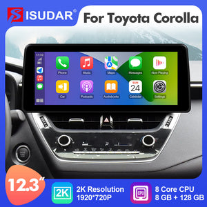 ISUDAR 12.3 Inch Android 12 Car Radio For Toyota Corolla 2019-2023 GPS Auto Multimedia Stereo Player