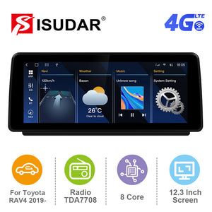 12.3 Inch Android 12 Apple Carplay Car Stero For Toyota RAV4 2019-