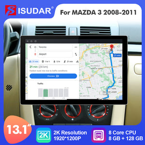 ISUDAR 2K 13.1'' Android 12 Car Multimedia Radio Player For MAZDA 3 2008-2011