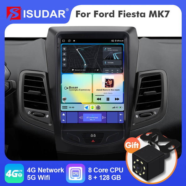 Autoradio Android 12 Per Ford Fiesta Mk5 2002-2008 - 9" Touchscreen, CarPlay, GPS, DAB+ - Foto 7