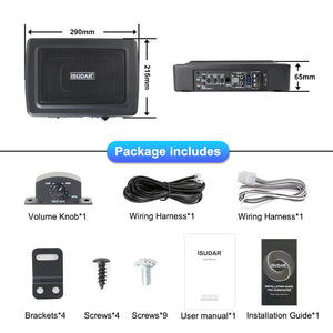 ISUDAR SU6901 Car Underseat Subwoofer Active Amplifier - ISUDAR Official Shop