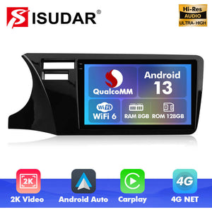 Q6 Qualcomm Android 13 For Honda City 2014-2019 9" screen multimedia car radio DSP ADAU