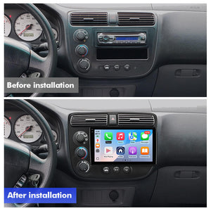 Q6 Qualcomm Android 13 For Honda Civic 2001-2005 9" screen multimedia car radio DSP ADAU