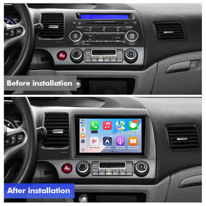 Q6 Qualcomm Android 13 For Honda Civic 2006-2012 9" screen multimedia car radio DSP ADAU