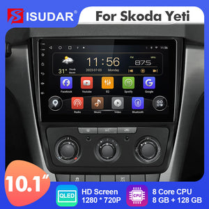 T72 QLED Car Radio Multimedia Carplay Navigation stereo GPS For Skoda Yeti 2009 2010 2011 2012 2013