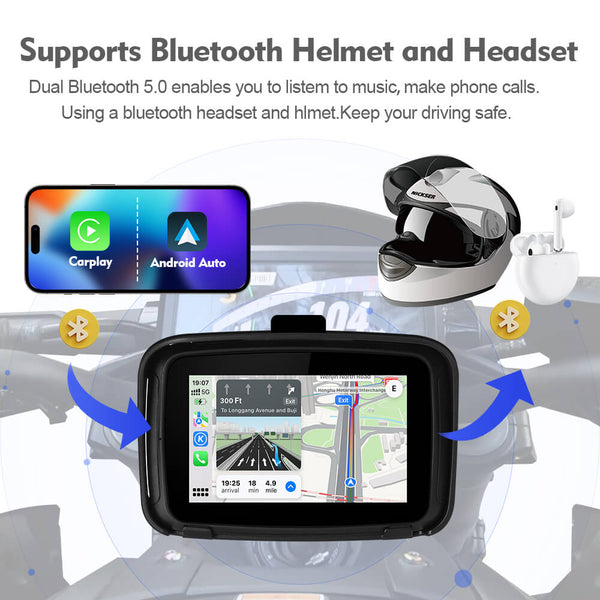 bluetooth android motorcycle helmet speakers TOUCH TWO C9 Headset, V5.4 Helmet with 2 Type Mics, 2-Way Intercom/Music Sharing/IPX6 Waterproof/Intelligent Noise for Ski/Dirtbike/Snowmobile, Helmet Accessories : Electronics chip Bluetooth 6.0 for ultra Bluetooth Motorcycle Helmet Speakers with