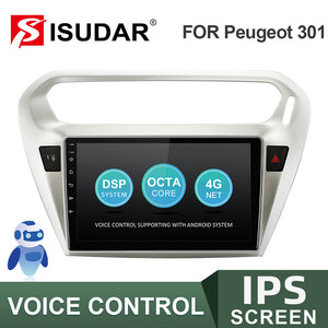 Car Radio For Citroen/Elysee/Peugeot 301 2013 2014- Autoradio Multimedia DVR GPS Camera RAM 2GB ROM 32GB USB - ISUDAR Official Store
