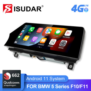 Android 11.0 Car Radio For BMW 5 Series F10 F11 2011-2017 CIC NBT 520i Blue Anti G-lare 12.3' Screen GPS Navigation Carplay Wifi