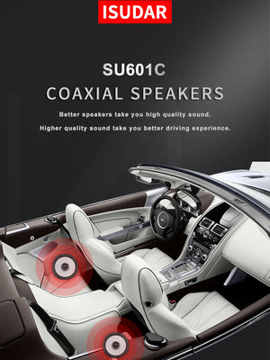 ISUDAR SU601C Car Coaxial Hifi Speakers 2 Pcs 6.5 Inch 2 Way Vehicle Door - ISUDAR Official Store