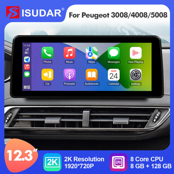 ISUDAR Wireless Carplay Retrofit Kit Décodeur pour Peugeot