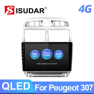 ISUDAR T72 4G Net Android 10 Car Radio For Peugeot 307 2002-2008 2009-2013 - ISUDAR Official Store