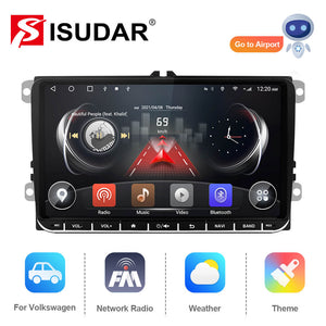 Isudar T72/T68/T19 NEW UPGRADE! 9 Inch1 Din 1280*720P Auto Radio For Skoda/VW/Volkswagen/POLO/PASSAT/Golf/Tiguan/Jetta/Touran