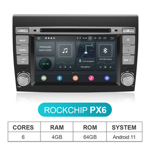 Isudar Auto DVD PX6 2 Din Android 10 For Fiat/Bravo 2007- 2012 - ISUDAR Official Shop