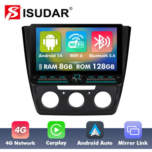 10 inch Android 14 New Design Angle Key 2.0 Touch Screen Car Radio Button Car Stereo For Skoda Yeti 2009-2013 - ISUDAR Official Shop