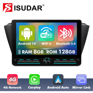 10 inch Android 14 New Design Angle Key 2.0 Touch Screen Car Radio Button Car Stereo For Skoda Fabia 2015 - 2019