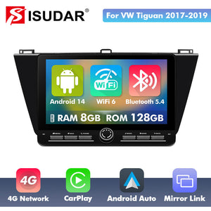 10 inch Android 14 New Design Angle Key 2.0 Touch Screen Car Radio Button Car Stereo For VW/Volkswagen/Tiguan 2017-2019 - ISUDAR Official Shop