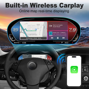 For BMW E60 E61 E63 E64 Digital Carplay dashboard Instrumental Cluster Speedometer Screen