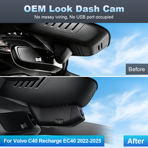ISUDAR 2026 OEM Dash Cam 4K UHD Sony Sensor WiFi App For Volvo C40 Recharge EC40 2022-2025 - ISUDAR Official Shop