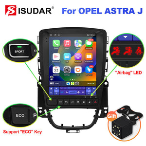 ISUDAR Android 12 Vetical Tesla Style Screen Car Radio For Opel/Vauxhall/Astra J Buick/Verano 2009-2014 GPS Auto Multimedia Video