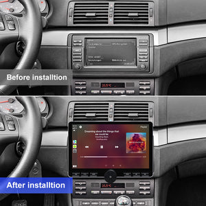 10 inch Android 14/Android 13 Button Car Radio For BMW 3 Series E46 M3 318/320/325/330/335 1998-2005