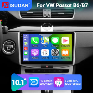 NEW! Android 10-Android 13 QLED Android Auto 10” Car Radio For VW/Volkswagen/Passat B6 B7 wireless carplay