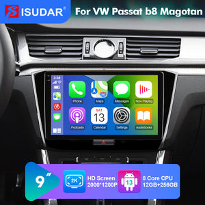 NEW! Android 10-Android 13 QLED Android Auto 10” Car Radio For VW/Passat b8 Magotan 2015-