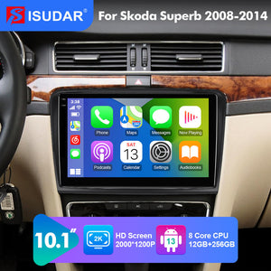 NEW! Android 13 For Volkswagen Skoda Superb 2008-2014 2K Screen Android Auto 10.1” Car Radio