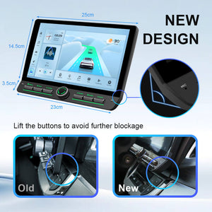 10 inch Android 14 New Design Angle Key 2.0 Touch Screen Car Radio Button Car Stereo For Skoda Fabia 2015 - 2019