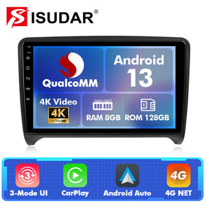For AUDI TT 2006 - 2014 Q74 Qualcomm Android 13 9" Car Radio - ISUDAR Official Shop