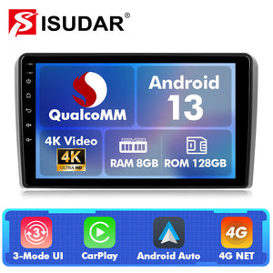 For Audi RS3 A3 8P S3 2003-2012 Q74 Qualcomm Android 13 9" Car Radio