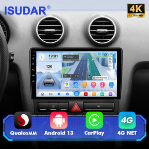 For Audi RS3 A3 8P S3 2003-2012 Q74 Qualcomm Android 13 9" Car Radio