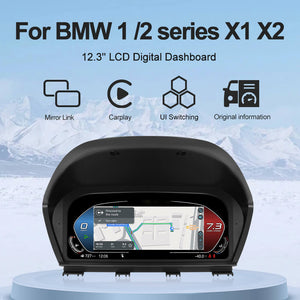 For BMW 1/2 Series X1 X2 F49/F48/F20/F52/F22 Digital Carplay dashboard Instrumental Cluster Speedometer Screen - ISUDAR Official Shop