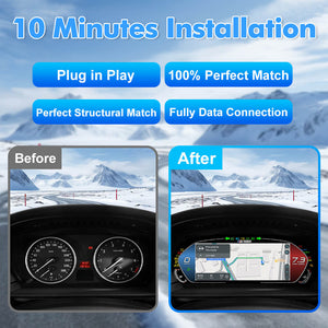For BMW E60 E61 E63 E64 Digital Carplay dashboard Instrumental Cluster Speedometer Screen