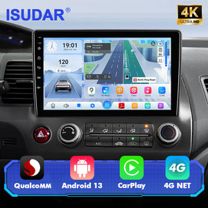 For Civic/Honda 2006-2012 Q74 Qualcomm Android 13 10.1" Car Radio