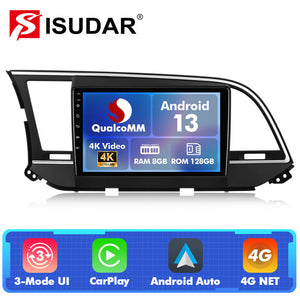 For Hyundai Elantra 2016-2018 Q74 Qualcomm Android 13 9" Car Radio
