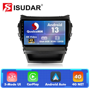 For Hyundai XI45 Santa Fe 3 2013-2017 Q74 Qualcomm Android 13 9" Car Radio