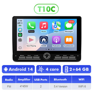 10 inch Android 14 New Design Angle Key 2.0 Touch Screen Car Radio Button Car Stereo For Kia Optima K5 2011-2015