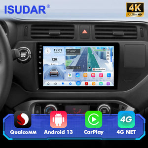 For Kia Rio 4 K3 2012-2017 with Matte Black Panel Q74 Qualcomm Android 13 9" Car Radio