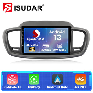 For Kia Sorento 3 2015-2020 Q74 Qualcomm Android 13 10" Car Radio