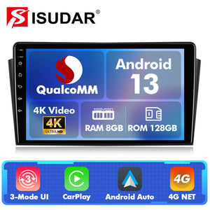 For Toyota Avensis 2002-2008 Q74 Qualcomm Android 13 9" Car Radio
