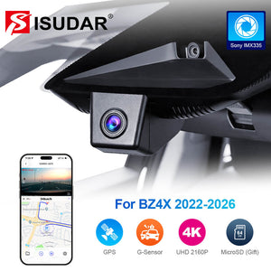 ISUDAR 2026 OEM Dash Cam 4K UHD Sony Sensor WiFi App For Toyota BZ4X 2022-2026