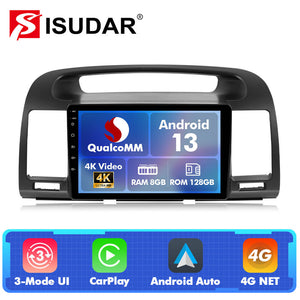 For Toyota Camry 2001-2006 Q74 Qualcomm Android 13 9" Car Radio